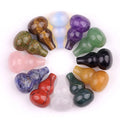 Wholesale Natural Gemstone Calabash Shaped Pendant Hand Carved Gourd Crystal Charms for DIY Necklace Jewelry Making Findings