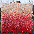 EG-A009 Wedding Party Event Shop Decoration Sweet Sixteen or Fifteen Years pink Silk Artificial Flower Wall Backdrop