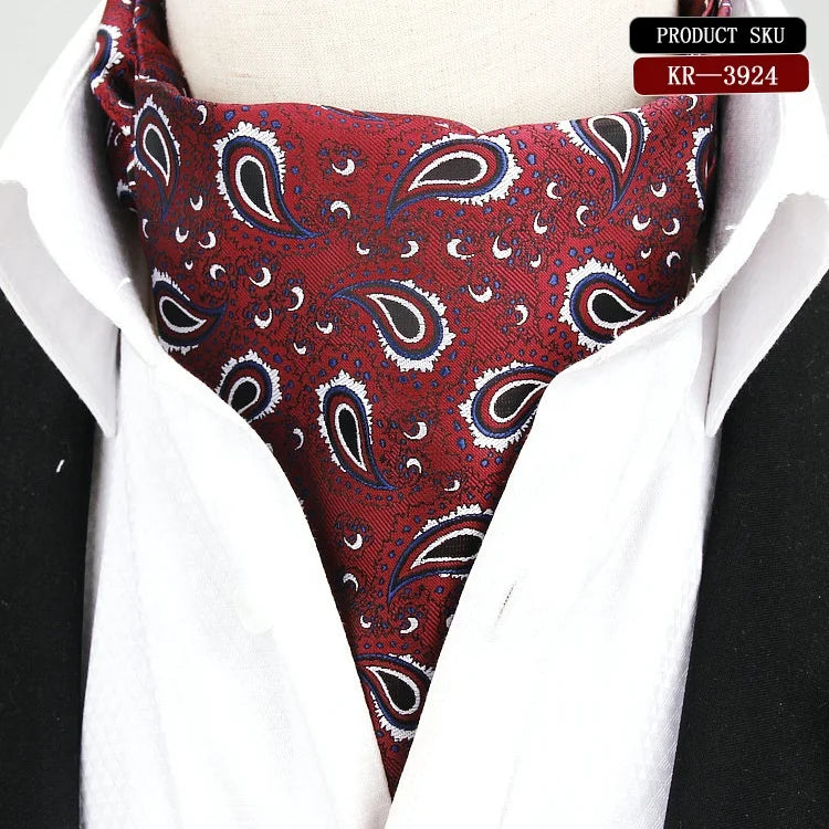 Top Selling Cheap Cravates En Polyester Ascot Tie Cravat Homme Paisley Necktie Polyester Tie Corbata O Corbata De Ascot