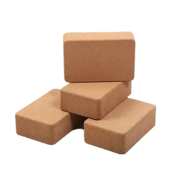 Recycled Organic Cork Yoga Blocks 3.6 X 9 Inch Non-Slip Eco-Friendly Workout Gear for Home Gym and Studio Practice