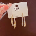 Exquisite Fashion Micro Paved Zircon Circle Hoop Earrings for Women Girls Wedding Valentine's Day Gift Jewelry Pendiente Mujer