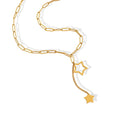 New Fashion Gold Plating Stainless Steel Chain Star Charm Pendant Chokers Necklace for Women