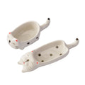 New Luxury Ceramic Cat Shaped Sauce Dish with Mini Chopsticks and Spoon Fork Holder for Sushi Dipping Horeca Occasion