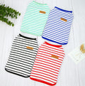 Wholesale Cotton Soft Black and White Red and Black Pet Dog Striped T-shirt