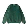 Luxury Vintage Crewneck Fleece Sweatshirt for Men Custom Acid Wash Design with Embroidered Technique for Spring