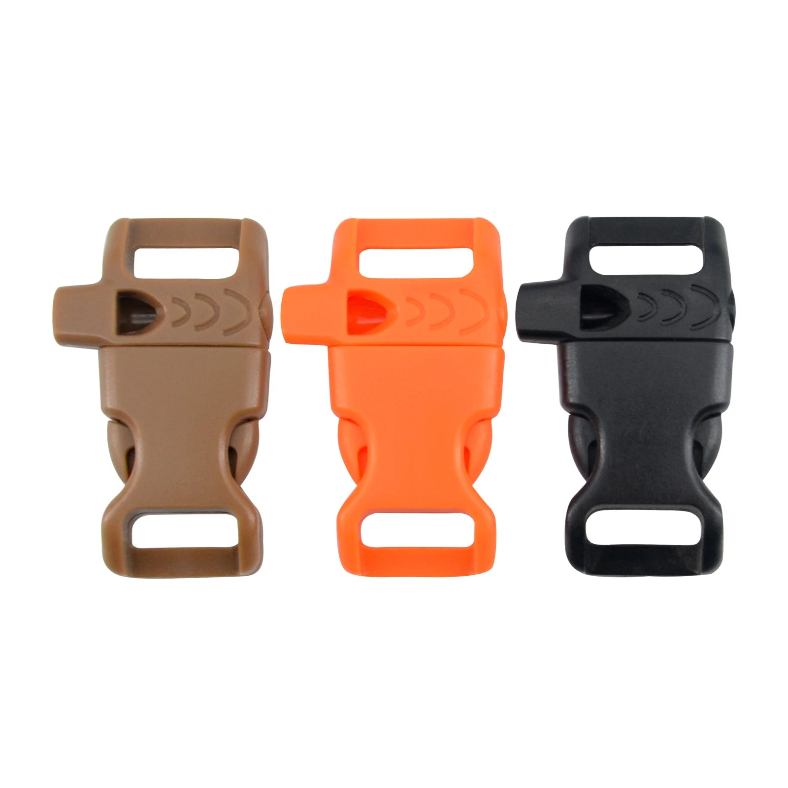 Wholesale 5/8'' Plastic Side Release Emergency Survival Utility Whistle Buckles Outdoor Camping Hiking Climbing Casual Tour Use