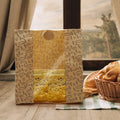 Exquisite Food Bakery Kraft Fresh Bread Packaging Paper Bag With Transparent Vertical Front Window