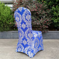 Bronzing Gold Foil Stretch Chair Slipcovers for Dining Room Foil Wedding Banquet Chair Cover Seat Covers for Seats