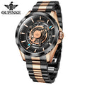 OUPINKE 3206 Luxury Automatic Date Wrist Watches Men Full Screw Stainless Steel Mens Watches Private Label