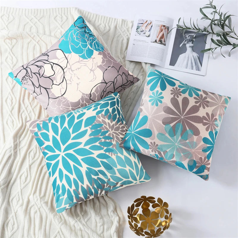 Custom Fashion Geometric Printed Waterproof Cushion Cover Outdoor Decorative Patio Waterproof Pillowcase Throw Pillow Covers