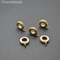 DIY Jewelry Making Accessory Gold Plating Round Shape Big Hole Spacer Beads for Hanging Charms Pendant