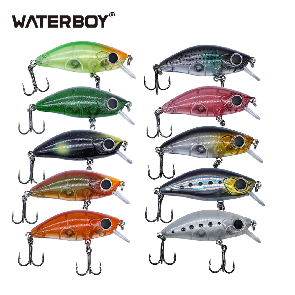 WATERBOY  3.5cm 2.2g Slow Sinking 4.3cm 4.2g Fat Beagle Shad Crank Peche Small Size New Hard Bait Mini Minnow Fishing Lure