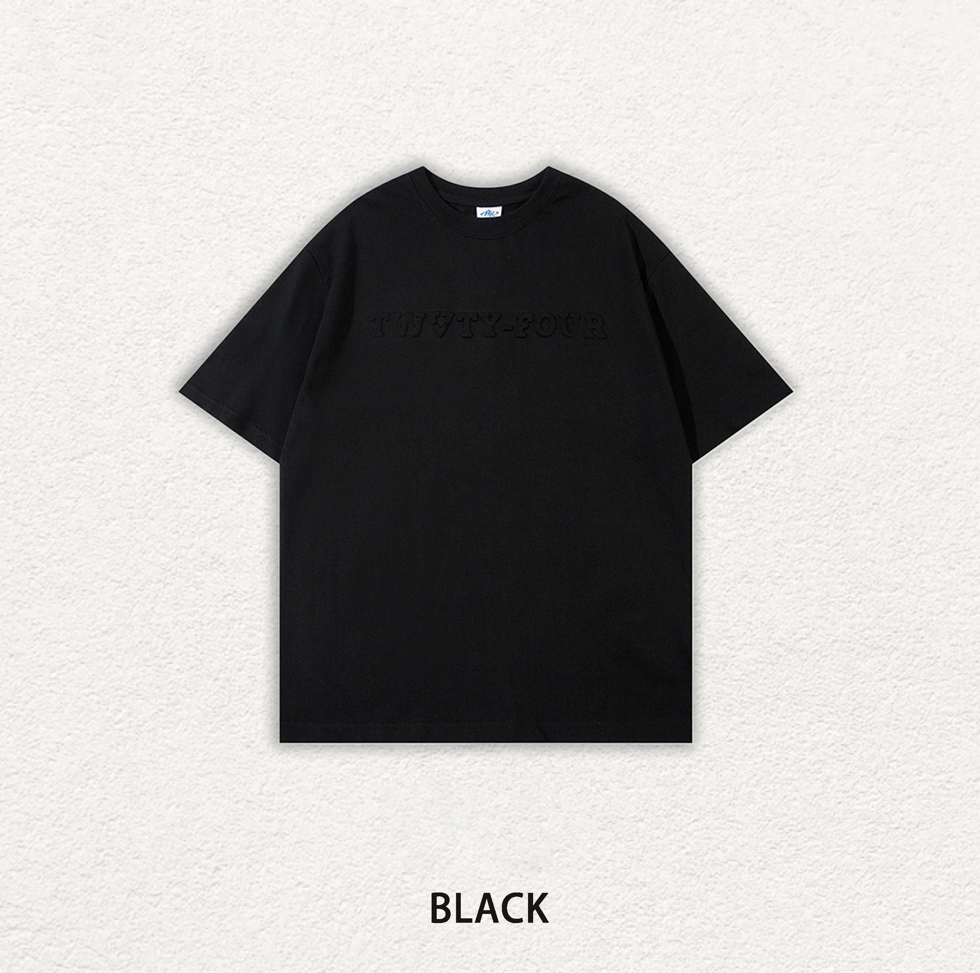 Short Sleeved High-quality T-shirt With Embossed Steel Seal Letters 320g Heavyweight Trendy Brand Pure Cotton T-shirt for Men