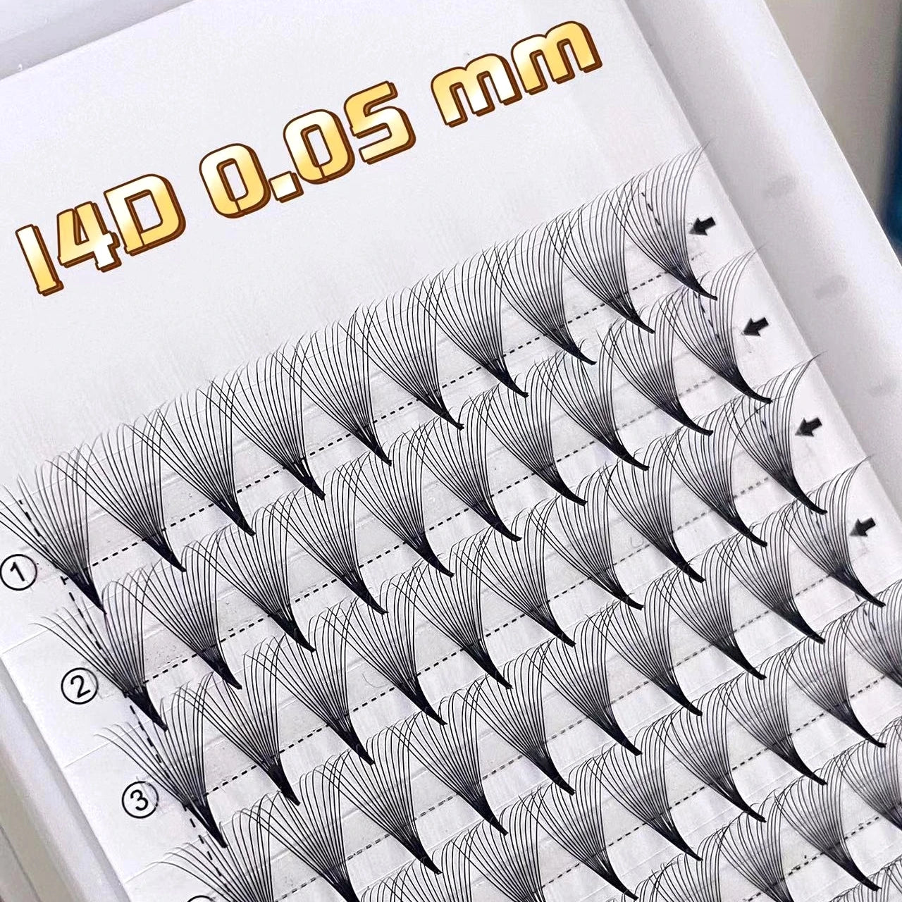Private Label Premade Russian Volume Lashes Fans Super Thin Pointy Base Eyelashes Extension
