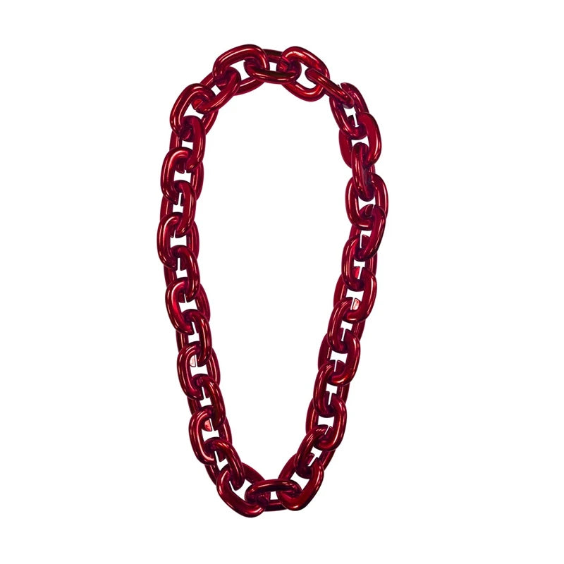 Factory Cheap Price 36'' Red Jumbo Chain Link Bead Necklace for Party