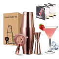 3pcs 304 Stainless Steel Boston Cocktail Shaker Set Bartender Kit Barware Food Grade 500/700ml Capacity Gift Box Packaging