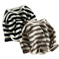 Children's Clothing Tops New Children's Long-sleeved T-shirt Striped Casual Top