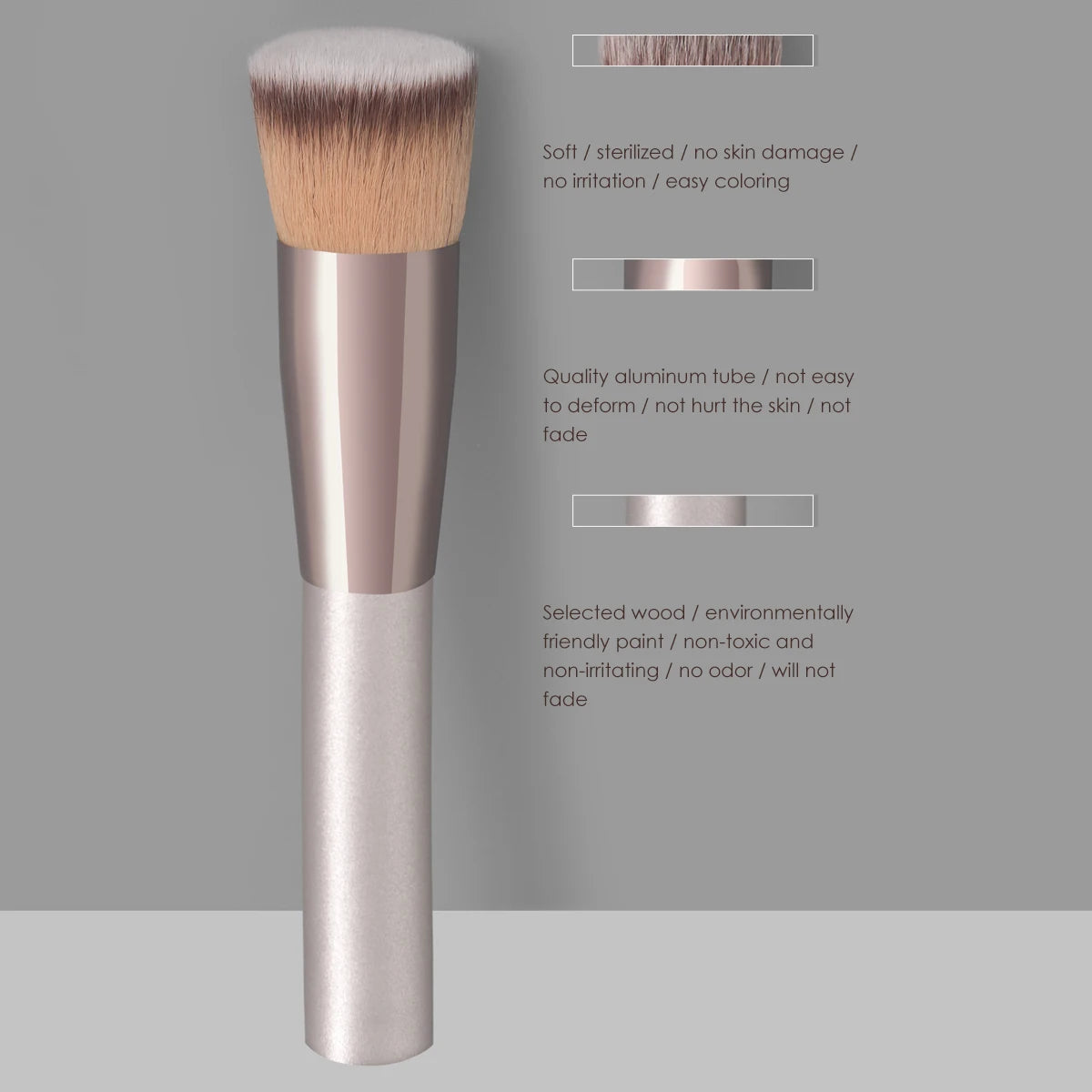 Wholesale 9 Pcs  Custom logo Rose Gold Makeup Brush Set Women's Beauty Makeup Tools Soft Handy Plastic Handle Vegetarian