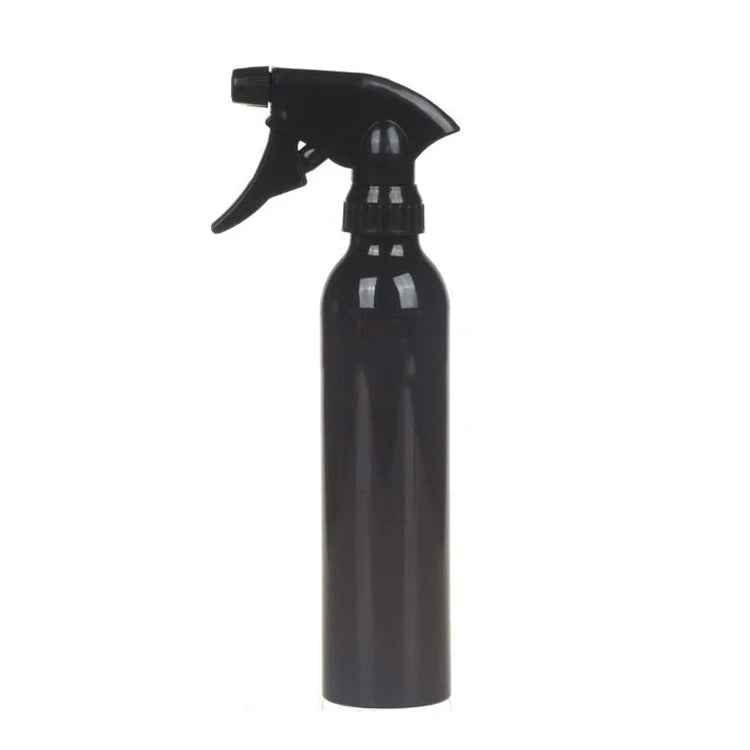 200ml Silver Custom Printing Black Cosmetic Spray Aluminum Bottle With Trigger Sprayer