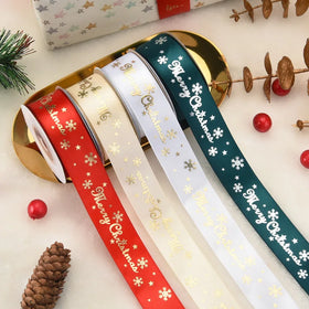 2026 New Design Custom Logo Christmas Cute Gift Ribbon Handmade Christmas Luxury Decorations Gift Paper Box Ribbon