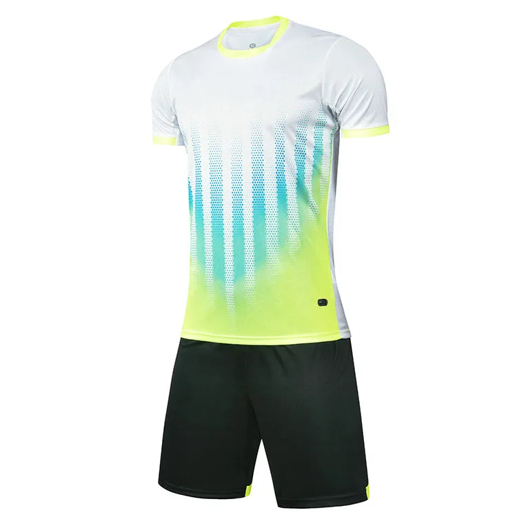 Men's Custom Soccer Uniforms Printing Training Football Wear with Automated Cutting Sublimation Technique Set Style