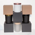 Wholesale Black White Frost 10 Ounce Candle Jars With Lid and Box Packaging