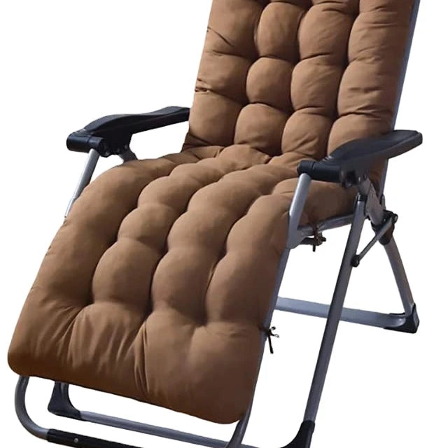 WOQI Folding Chair Lounge Chaise Cushion Sun Lounger Mattress Non-Slip Back Elastic Sleeve for Lunge PE Cotton Material Outdoor