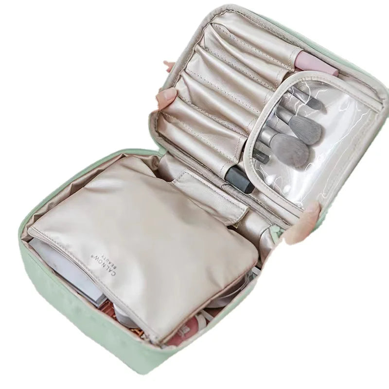 Eco-friendly Fashionable PU Cosmetic Bag Set Zipper Makeup Case Travel Purse Beauty Organizer Gift for Women and Girls