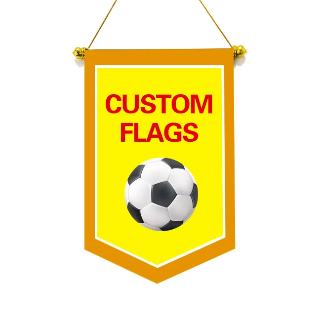 Promotional Product Custom Football Team Exchange Flag Cotton Canvas Hanging Wall Banner