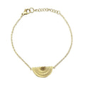 Latest 18K Gold Plated Stainless Steel Jewelry Gold Color Chain Semicircle Pendant for Women Accessories Bracelets B222293