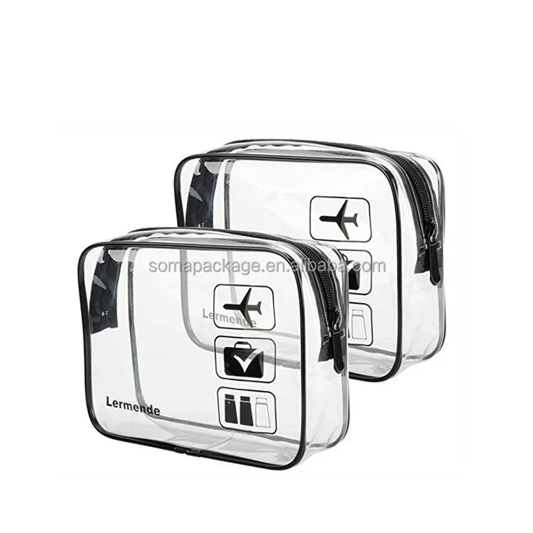 Best Sales Promotional clear Pvc Cosmetic Bag High Quality Pvc Bag Transparent with OEM Custom logo Printed Pvc clear Bag