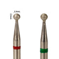 2.3mm Ball Fine Medium Pedicure Manicure Cleaner Burr Efile Russian Diamond Cuticle Drill Bit Nails