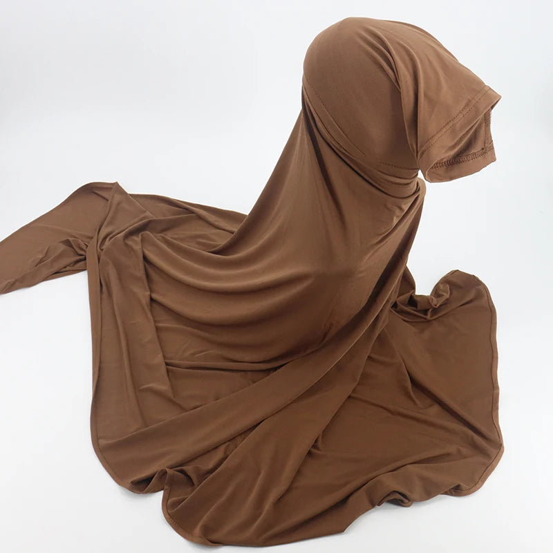 Wholesale Custom Made Ready to Wear Instant Jersey Hijab With a Bonnet Under Scarf for Muslim Women
