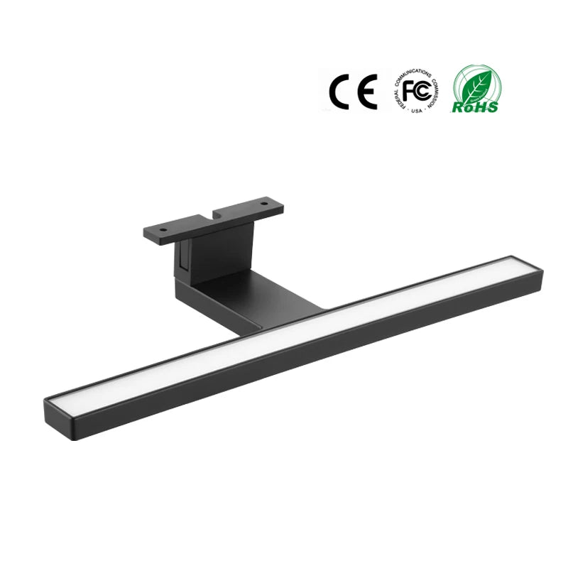 CCT Modern Black LED Mirror Lamp Black 300mm Fixture Lighting Vanity Wall Lights Mirrored Lamps LED Bathroom Mirror Light