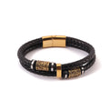 Norse Vintage Jewelry Genuine Leather Bracelet Stainless Steel Magnetic Closure Bracelet Viking Bracelet Jewelry