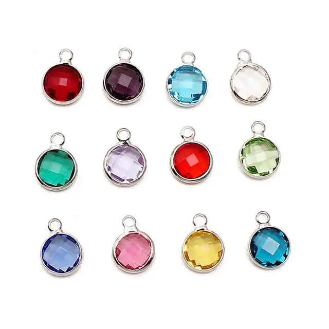 Children's Classic Style 12-Horoscopes Color Crystal Charm Pendant Fashion Designed