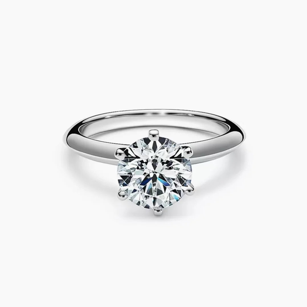 Factory Custom Classic 18k Solid Gold 1CT D VVS Lab Grown Diamond Solitaire Ring Women Engagement Wedding Rings