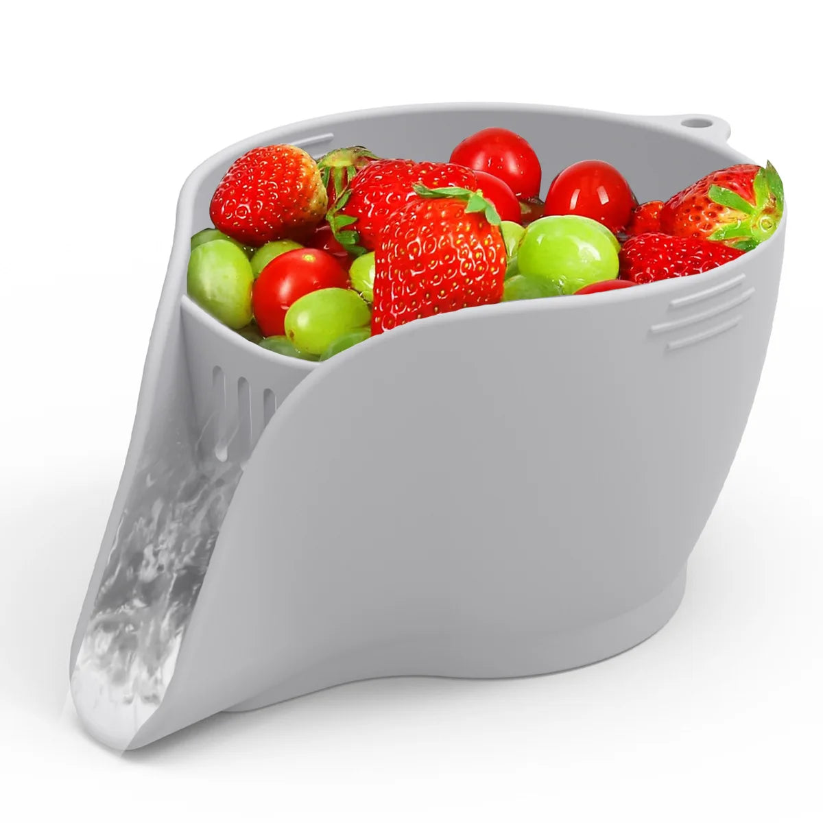 Multifunctional Food Grade Silicone Kitchen Strainer Drain Basket Colander Basket for Pasta Vegetable and Fruit