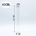 Wholesale 400ml PET Plastic Beverage Bottles Bamboo Packaging Bottle Plastic Juice Bottles with Cap