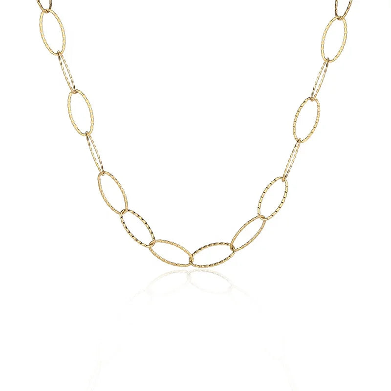 Fashion Chains Jewelry 14k Gold Plated Heavy Women Chains Necklace