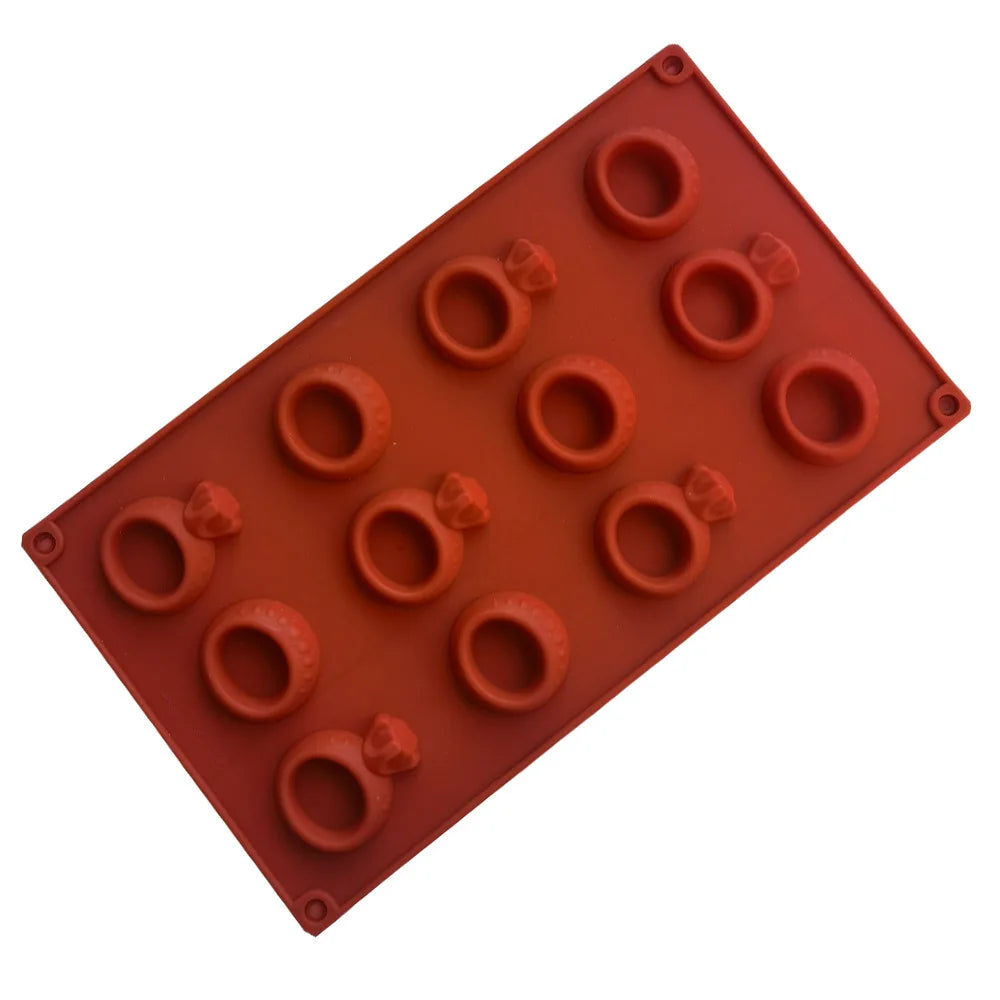 HY Silicone Chocolate Ring Molds Non-Stick Baking Jelly Pudding Candy Molds Ice Cube Tray