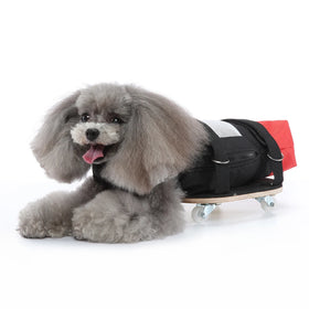 Drag Bag for Paralyzed Dogs Wear-Resisting Oxford Cloth Zipper Closure Solid Pattern Walking Drag Bag with Sliding Plate