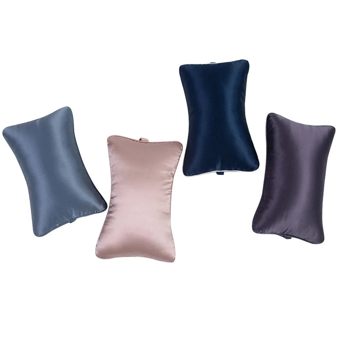 Kingworth Custom Shape Soft Luxury Satin Car Headrest Cushion Cover Silk Car Pillowcase Pillow Cover