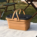 IRONDONKEY Outdoor Camping Plastic Folding Box Portable Storage Box Box with Wooden Lid