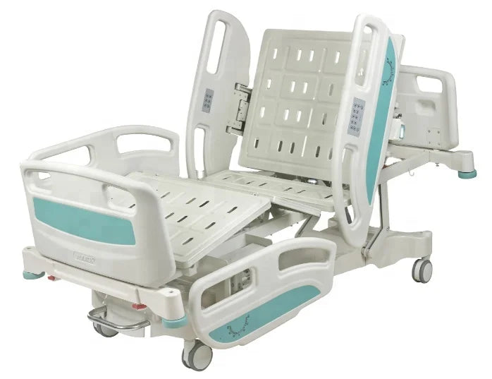 Premium AOLIKE CE ISO13485 ISO9001 Certified Electric 5-Function Motor ABS Headboard PE Siderail 4pcs Luxurious Central Hospital