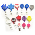 Wholesale Custom Retractable Badge Reel ID Card Clip Holder Anti-Lost Pull Yoyo Roller with Different Shaped Design Keychain