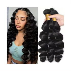 Wholesale Human Hair Extension Vendors Loose Wave Mink Brazilian Virgin Human Hair Cuticle Aligned Hair Bundles Weave