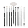 Professional 10-Piece Makeup Set High Quality Black Goat Hair Eye Shadow & Eyebrow Brushes Small Size Private Label Wholesale