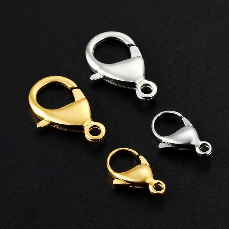 DIY Stainless Steel Lobster Clasp Manufacturer's Connection Bracelet Necklace Jewelry Findings & Components