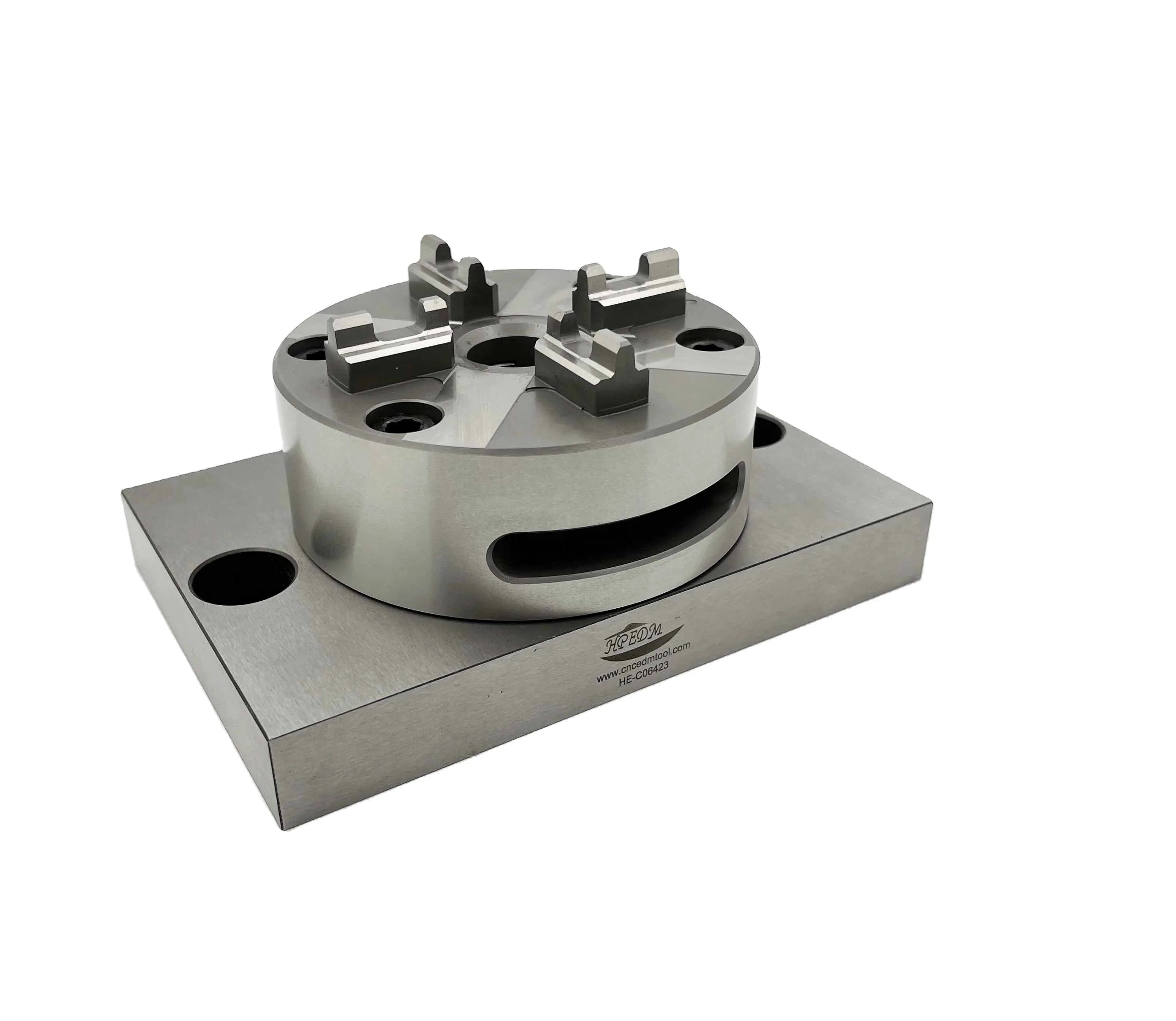 HPEDM ITS Manual 4 Jaw Quick Chuck 100 with Base Plate for Injection Mold Making HE-C06423